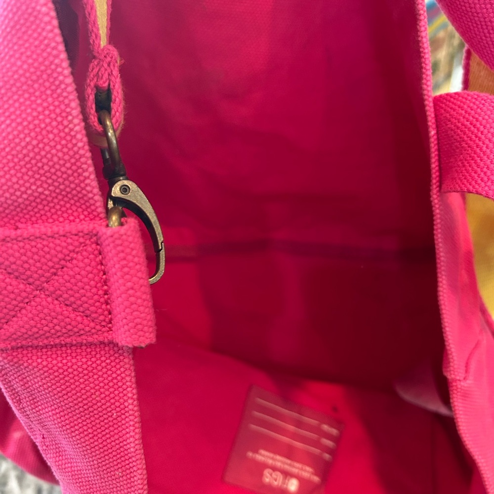 Figs Hot Pink and Yellow Canvas Tote Bag - Picture 8 of 11
